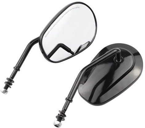 Kettennieter Motorrad Für Harley Für Sportster 883 1200 Softail Motorrad Rückspiegel Moped Zubehör Spiegel Motorrad(Black)