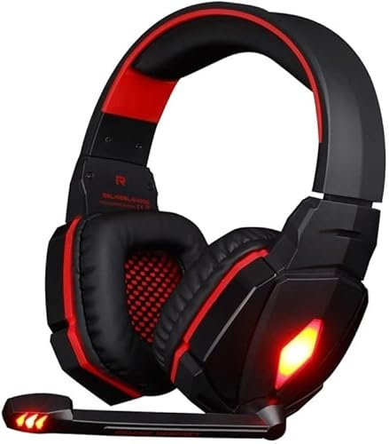 HOUDISAM Casque de Jeu, Casque avec Son Surround 7.1, Casque de Jeu USB/Casque Filaire/Convient aux Ordinateurs Portables et Mobiles(Red)