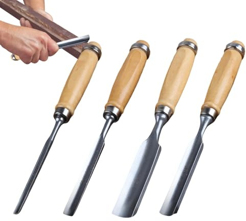 Set di scalpelli per la lavorazione del legno, strumenti per intaglio del | legno - Set di scalpelli multifunzionali per la lavorazione del legno - Scalpello professionale per intaglio del legno 4X, ut