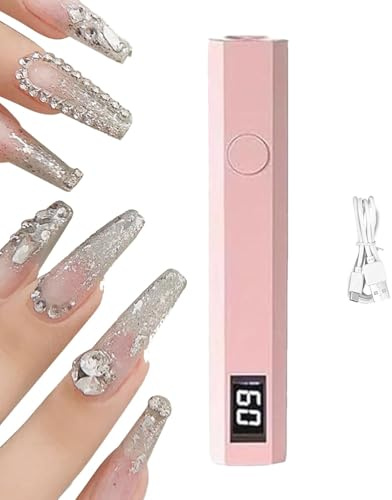 UV-nagellampa – gel nagellampa | Uppladdningsbar gel LED-nagellampa, UV LED-torkgel LED-lampa med 3 timer USB-laddning, nageltorkare, manikyrhärdningsenhet för hembutiker, skönhetssalong