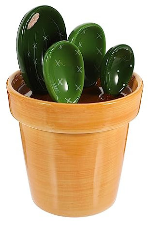 GRIRIW Cucchiai Dosatori in Forma Cactus Cucchiai Per Misurare Ingredienti Secchi e Umidi Cucchiaio Per Latte in Polvere e Spezie Scala Sul Manico e Facile Da e Utilizzare