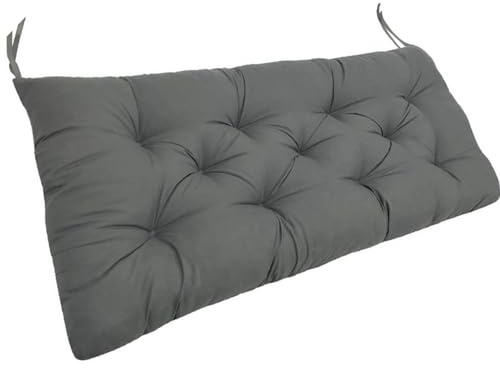 MSNCS Bankauflage Sitzkissen Gartenkissen Bankkissen 90x50/100x50/110x50/120x50cm, Dicke Von 8cm,Sitzauflagen Loungekissen Sitzpolster Auflage Für Bänke/Gartenbank(Dark Gray,100x50cmx8cm)