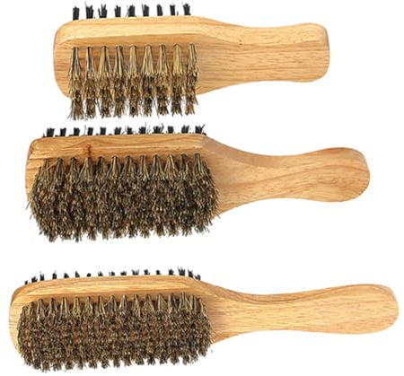 VICASKY 3stücke Bartbürste mit Nylonborsten Doppelseitig für Bartpflege und Haarstyling für Heimgebrauch und Friseursalons zur Reinigung Abgebrochener Haare