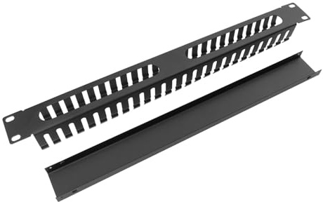 NUOBESTY Cables Fácil de Montar Organizador Metálico Negros de Acero Laminado en Frío y Protección Óptima para Gestión en Rack de Servidores