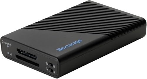 Nextorage japanische CFexpress Typ A & SD-Karte Dual-Slot-Kartenleser | USB 10Gbit, USB3.2 Gen2, Mit Schreibschutzschalter ausgestattet, leicht, kompakte Bauweise, NX-MFA1SE