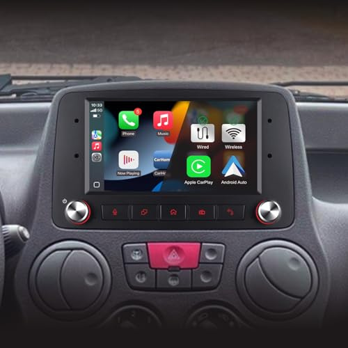 Autoradio per Fiat Panda 169 2003-2012 Stereo Wireless CarPlay/Android Auto Bluetooth RDS