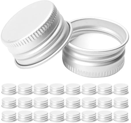Bouchons de Bouteille à Vis en Aluminium Argentés 100 Pièces | Bouteilles et Bocaux en Verre, Résistance aux Fissures Bosses, Usage Maison ou Extérieur