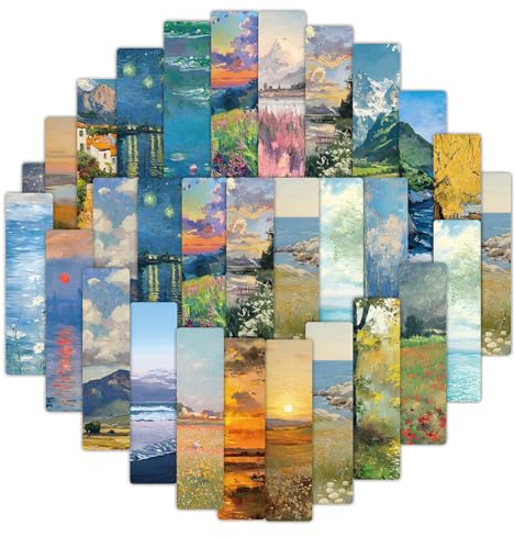 GHPKOTW Segnalibri Artistici, Segnalibri Pittura A Olio, Stile Vintage,Carta, Per Libri, Studenti,Insegnanti (Stile C / 24 pezzi)