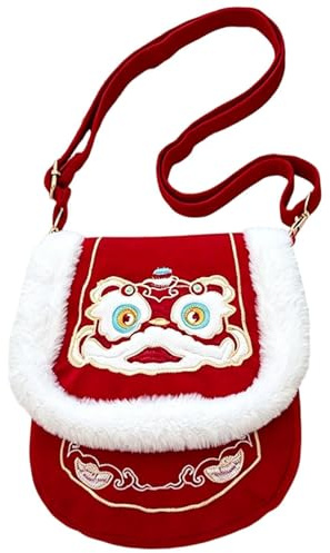 Bolsas Tote Monas Bolso De Mano Bordado Rojo Afelpado Mujer | Tradicional para Hogar, Compras, Playa, Mar, Aire Libre, Exterior, Vacaciones, Viajes, Boda, , y Viajes