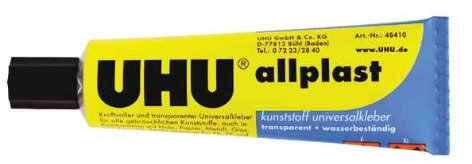 Uhu-Allplast Kunstoff-/ Modellbaukleber 30g Tube, Liefermenge = 10