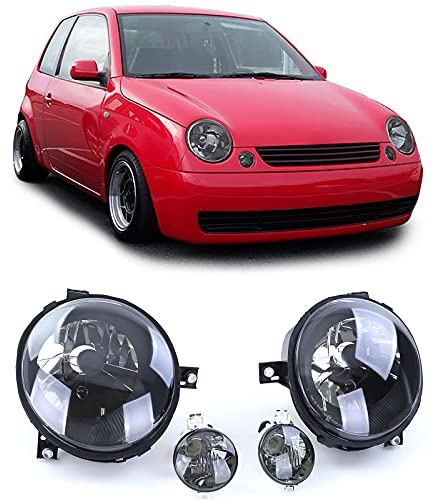 Carparts-Online Schwarze Klarglas Scheinwerfer + Blinker für VW Lupo 98-05
