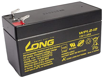 Akku Kung Long WP1.2-12 12V 1,2Ah AGM Batterie Blei wartungsfrei VDS battery