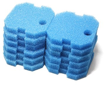 LTWHOME Blauer Rauher Filterschwamm Passend für Eheim Professional 2222/2324 und Experience 150/250/250T (12 Stück)