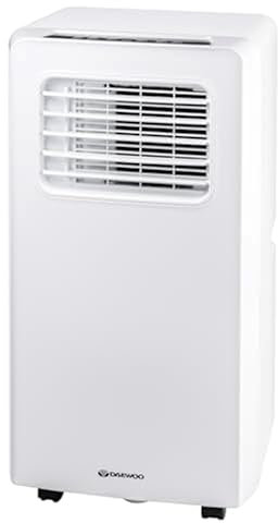 Daewoo 9000 BTU Portable 3-in-1 Air Conditioning Unit with LED Display, Remote Control, 24hr Timer, 2 Fan Speed Settings for Home/Large Office-White