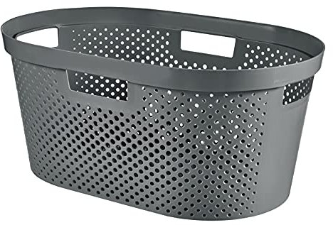 Curver Wäschekorb dunkelgrau 40L