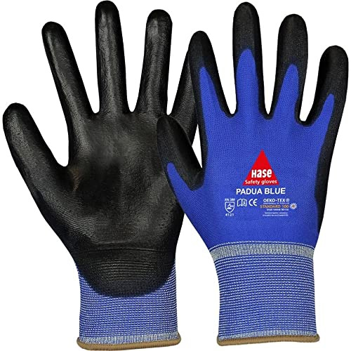 Boni-Shop Montage-, Arbeits- und Chemikalienschutzhandschuhe (6, 12 Paar Padua Blue)