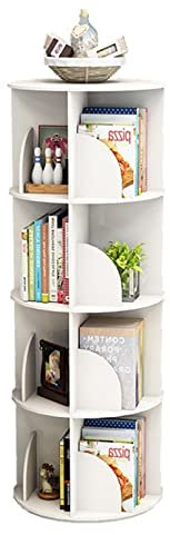 Drehbares Bücherregal Moderner Aufbewahrungs-eckschrank Mehrschichtiges Vom Boden Bis Zur Decke Reichendes Bücherregal Kreatives Minimalistisches Regal (S : 4-Tier)