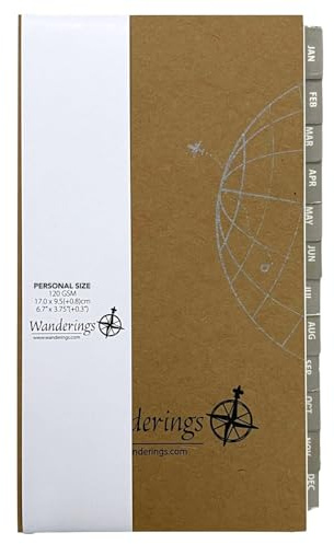 Inserts De Calendrier Non Daté De Taille Personnelle 2024/25 – 95 X 170 Mm / 10 X 17 cm – Calendrier Mensuel Épais Pour Planificateur À 6 Anneaux, Compatible Avec Filofax – Jusqu'En Janvier 2025