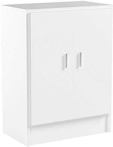 HOGAR24 ES Armario Multiusos Bajo, 2 Puertas, Color Blanco Mate, Medidas: 59 x 80 x 37 cm