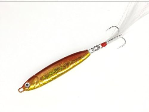 10/15/20/30g Dur Filature appât Plume métal Jigger pêche leurre Basse Crochet coloré manivelle gabarits Long Naufrage (Color : 5, Size : 15g)