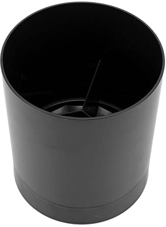 Agatige Soporte de utensilios de cocina, 360 grados rotativos simples cestas palillos contenedor de almacenamiento esencial de cocina para decoración de la casa de campo de mostrador de (Black)