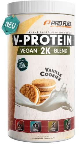 Veganes Proteinpulver Vanille 1kg - unglaublich lecker & cremig - Vegan Protein 2K Blend ohne Soja - mit hochwertigem Reisprotein + Erbsenprotein - pflanzliches Eiweißpulver mit 78% Protein
