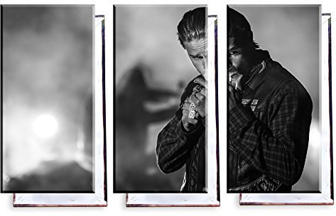 Unified Distribution Sons of Anarchy Jax Teller Charlie Hunnam - Dreiteiler (120x80 cm) - Bilder & Kunstdrucke fertig auf Leinwand aufgespannt und in erstklassiger Druckqualität