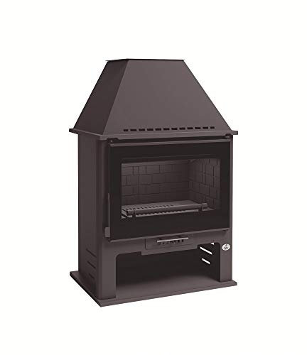 ESTUFA DE LEÑA CON TURBINAS FM MODELO M-300 TFK (INTERIOR FUNDICION CRISTAL SERIGRAFIADO)