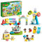 LEGO DUPLO Town Parco dei Divertimenti, Modellino da Costruire con Attrazioni, Scivoli, Giostre e Treno Giocattolo, Set con 7 Minifigure e Accessori, Giochi per Bambini e Bambine da 2 Anni 10956