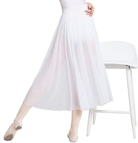 ROYAL SMEELA Jupe de Ballet Robe de Tutu de Ballet Maille Jupe Danse Ballet Vêtements de Danse Attacher Costume de Danse de Base Ballerine Jupe Portefeuille Justaucorps Jupe de Danse Classique