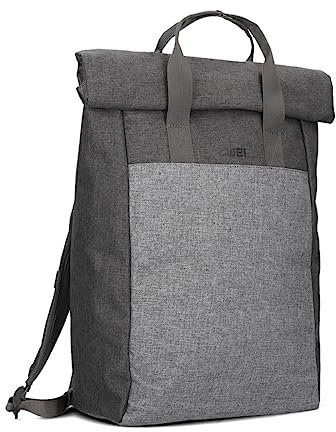 Zwei Rolltop-Rucksack Benno BE260 wasserabweisender Laptop-Rucksack 16/18 L robustes Material viele Fächer + Schlüsselband + Flaschenhalter, perfekt für Freizeit, Uni, Büro, zeitloses Design (stone)