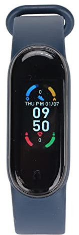 Braccialetto Intelligente con Cardiofrequenzimetro, Contapassi, Monitoraggio del Sonno e Messaggio APP, Impermeabile IP67, Ricarica USB, Durata della Batteria di 7 Giorni, per