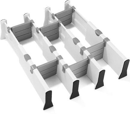 Muxiao Schubladentrenner Verstellbar,4er-Set Schubladenteiler Organizers(27.7-44cm,10cm Hoch) schubladen organizer küche,schubladen trenner für Küche,Kleiderschrank,Kommode, Schlafzimmer,Badezimmer