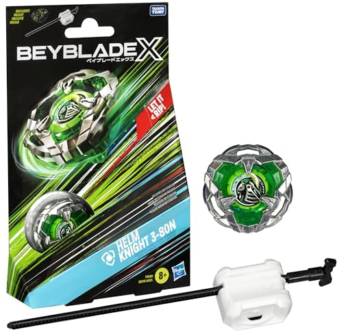 Beyblade X Starter Pack - F9581 - Snurra & Launcher Pack - Helm Knight 3-80N