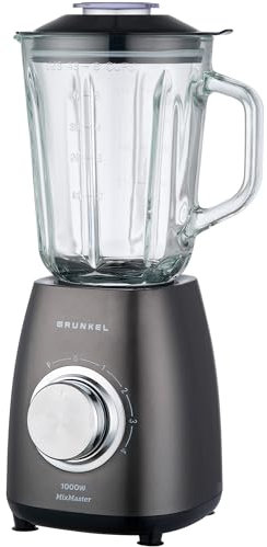 Grunkel batidora de vaso grande familiar 1000W con vaso extraible de cristal.y 1,5 litros de capacidad. 4 niveles y Turbo