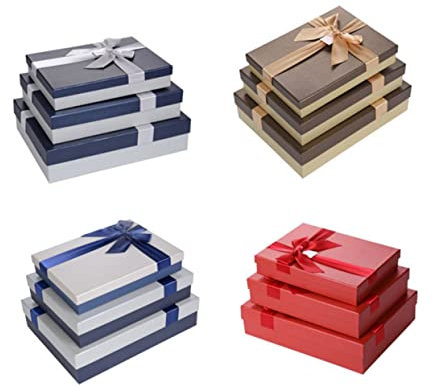 minkissy 1stück Box Geschenkschachtel Für Kleidung Schals Und Shirts Rechteckige Elegante Verpackung Mit Schleife Für Geburtstagsgeschenke Und Besondere Anlässe