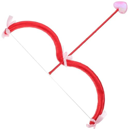 Amor pil Cupid rosett och pil set rosett och pil amor 45 cm hjärtform söt alla hjärtans dag amor rosett amor kostym för cosplay jul