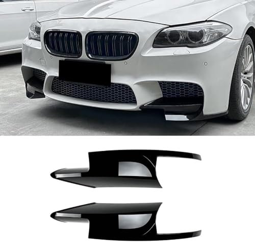 RESKIU Auto Frontlippe Frontspoiler für BMW Série 5 M5 F10 2011-2017, Dauerhaft AntiKollision Protector Front Stoßstange Splitter Frontstoßstange Spoiler,Glossy Black
