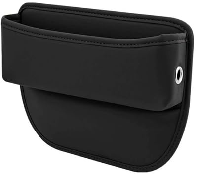 FINEVERNEK Aufbewahrungsbox Autositz Lücken，Universal Autositz Lückenfüller Organizer， Premium Leder Aufbewahrungsbox für Auto – Telefone, Schlüssel, Geldbörsen Und Andere Kleinteile (Schwarz)