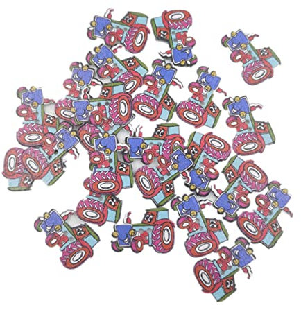 CIMAXIC 50stücke Holzknöpfe Mit Motiv Zum Nähen Für Diy-projekte Scrapbooking Handbemalte Charakterknöpfe Für Hüte Und Schuhe