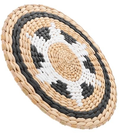 HOMOCONO Boho Wandkorb Dekoration Aus Geflochtenem Seegras Runde Handgefertigte Wandkunst Für Wohnzimmer Gemütliche Atmosphäre Perfektes Wohnaccessoire Für Einladendes