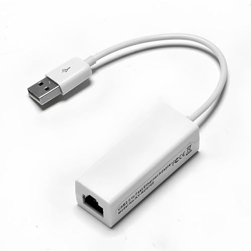 Western Gadget 100Mb USB 2.0 to Fast Ethernet 10/100 RJ45 Network LAN Adapter Card, USB to RJ45 Male/Female Dongle, Compatible with Windows, Mac, Linux, Plug & Play, Easy Setup