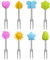 8 Piezastenedores De Frutas De Acero Inoxidable,Mini Tenedores Infantiles Ensalada,Tenedor De Postre Con Bonito Diseño De Silicona,for Party,Picnics, Home, Kitchen, Lunch Box Accessories