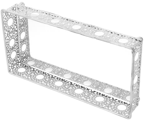 ULTECHNOVO Bandeja Hueca De Metal Organizador De Perfumes Bandeja Para Tocador Espejo Expositor De Joyas Para Sala De Estar Caja De Cosméticos Para Maquillaje