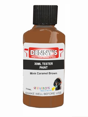 Premium Interior Wall & Furniture Chalk Paint – Mink Caramel Brown – Rich Matt Finish, Durable & Washable, Low Odour, Ideal for Living Rooms, Bedrooms & Hallways (30ML Tester Bottle)