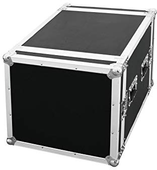 ROADINGER Verstärkerrack PR-2ST, 10HE, 57cm tief | Flightcase für 483-mm-Geräte (19) | mit 9 mm mehrschichtig verleimtem Holz, schwarz laminiert