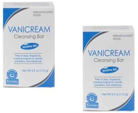 Vanicream - Barra detergente per pelli sensibili, 110 ml, confezione da 2
