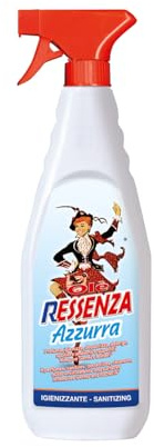 Olè Ressenza Detergente Profumato 750 ml - Profumatore Ambiente 5 in 1 Spray Igienizzante Multiuso per Pavimenti e Superfici - Profuma, Igienizza, Deodorizza, Deterge e Spolvera - Azzurra
