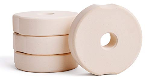 SOFTCOREFOOD Beschwerungsstein 8 cm/ - 4 STÜCK - für Bügelglas/Sauerkraut herstellen/Kimchi und Gemüse Fermentieren im 4er Pack (Beige, Keramik)