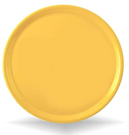 Saturnia Piatto da Pizza Piatto per Pizza Napoli in Porcellana Colore 33cm (Giallo)